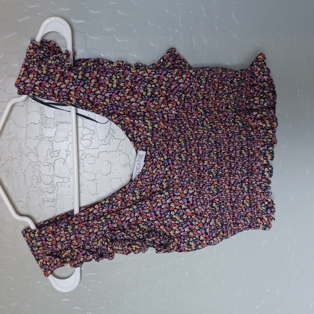 Patrons of peace floral crop top